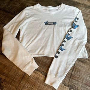 Vans cropped butterfly long sleeve t-shirt